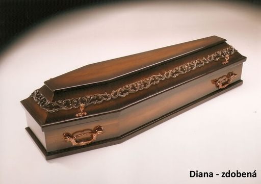 Rakev Diana zdobená