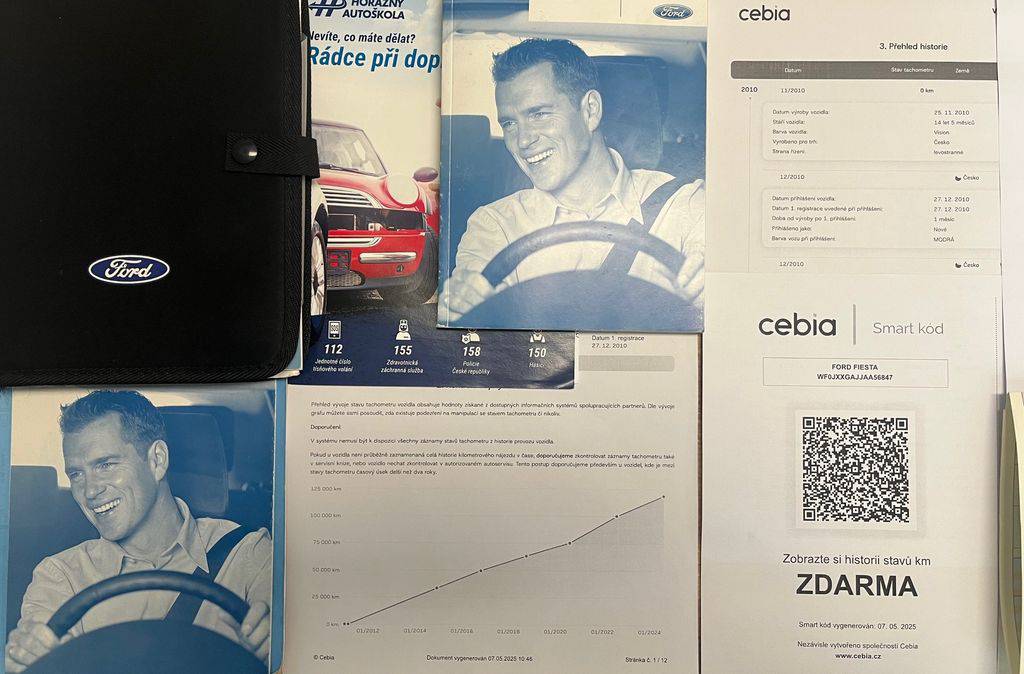 Ford Fiesta 1.25i 44KW/2011/1MAJ,ČR-S.KNIH